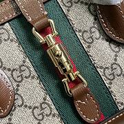 Fortok Gucci Jackie 1961 Ebony GG Beige Bag 772126 15x24x11cm - 3