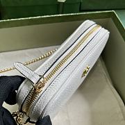 Fortok Gucci GG Marmont Mini Shoulder Bag in White 772759 11x18.5x4cm - 5