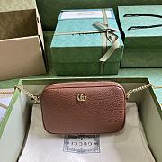 Fortok Gucci GG Marmont Mini Shoulder Bag in Brown 772759 11x18.5x4cm - 1