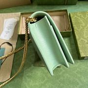 Fortok Gucci Chain Wallet In Green With Gucci Script 772643 12.5x20x4cm - 5