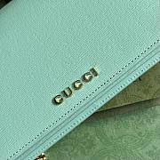 Fortok Gucci Chain Wallet In Green With Gucci Script 772643 12.5x20x4cm - 4