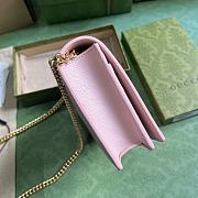 Fortok Gucci Chain Wallet In Pink With Gucci Script 772643 12.5x20x4cm - 5
