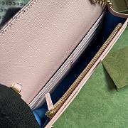 Fortok Gucci Chain Wallet In Pink With Gucci Script 772643 12.5x20x4cm - 2