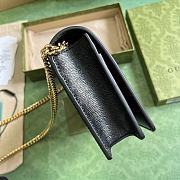 Fortok Gucci Chain Wallet In Black With Gucci Script 772643 12.5x20x4cm - 4