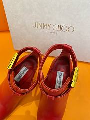 Fortok Jimmy Choo Nell 85mm Leather Ankle Boots In Red - 6