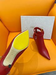 Fortok Jimmy Choo Nell 85mm Leather Ankle Boots In Red - 4