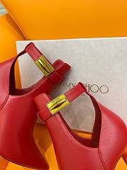 Fortok Jimmy Choo Nell 85mm Leather Ankle Boots In Red - 2
