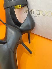 Fortok Jimmy Choo Nell 85mm Leather Ankle Boots In Black - 4