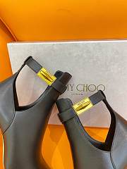 Fortok Jimmy Choo Nell 85mm Leather Ankle Boots In Black - 2