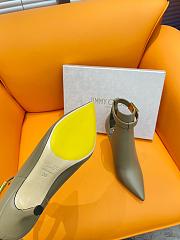 Fortok Jimmy Choo Nell 85mm Leather Ankle Boots In Taupe Brown - 5