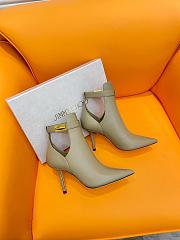 Fortok Jimmy Choo Nell 85mm Leather Ankle Boots In Taupe Brown - 4