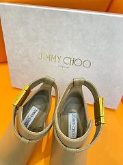 Fortok Jimmy Choo Nell 85mm Leather Ankle Boots In Taupe Brown - 2