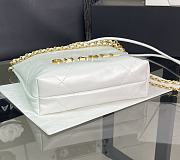 Fortok Chanel 22 White Grained Leather Handbag Gold Hardware 19x20x6cm - 2