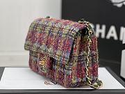Fortok Chanel Tweed Quilted Flap Bag Multicolor 20cm - 6