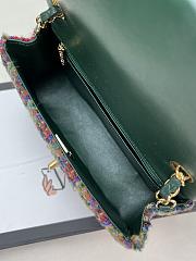 Fortok Chanel Tweed Quilted Flap Bag Multicolor 20cm - 4