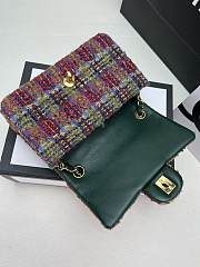 Fortok Chanel Tweed Quilted Flap Bag Multicolor 20cm - 2