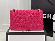Fortok Chanel Cashmere Tweed Quilted Mini Rectangular Flap Bag Pink 20cm - 5