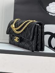 Fortok Chanel Lambskin Flap Bag in Black AS3393 14x22x8cm - 3