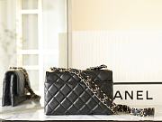 Fortok Chanel Clutch With Chain Crumpled Calfskin & Gold-Tone Metal Black 13x18x6cm - 6