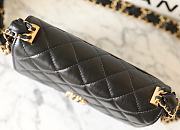 Fortok Chanel Clutch With Chain Crumpled Calfskin & Gold-Tone Metal Black 13x18x6cm - 5