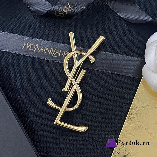 Fortok Saint Laurent Gold Brooch - 1