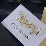 Fortok Saint Laurent Gold Brooch - 5