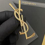 Fortok Saint Laurent Gold Brooch - 3