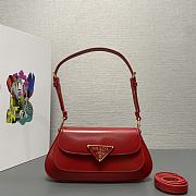Fortok Prada Logo-plaque Shoulder Bag Red 1BD345 24×11×4cm - 1
