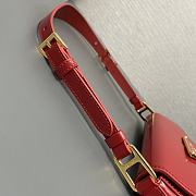 Fortok Prada Logo-plaque Shoulder Bag Red 1BD345 24×11×4cm - 5