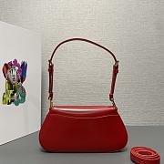 Fortok Prada Logo-plaque Shoulder Bag Red 1BD345 24×11×4cm - 2