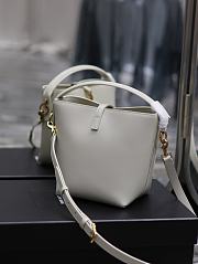 Fortok Saint Laurent LE 37 Bucket Bag White 749036 17×20×13cm - 2