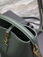 Fortok Saint Laurent LE 37 Bucket Bag Green 749036 17×20×13cm - 2