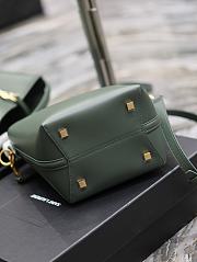 Fortok Saint Laurent LE 37 Bucket Bag Green 749036 17×20×13cm - 3