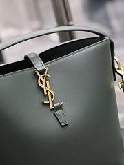 Fortok Saint Laurent LE 37 Bucket Bag Green 749036 17×20×13cm - 6