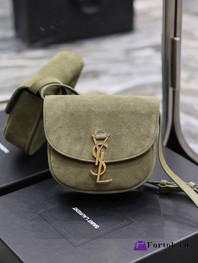 Fortok Saint Laurent Kaia Small Green Bag 619740 18x15.5x5.5cm - 1