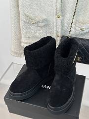 Fortok Chanel 2023 Logo Fur Short Boots in Black - 6