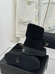 Fortok Chanel 2023 Logo Fur Short Boots in Black - 5