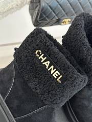 Fortok Chanel 2023 Logo Fur Short Boots in Black - 2
