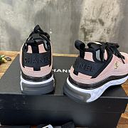 Fortok Chanel Velvet Calfskin Mixed Fibers CC Sneakers 38 Pink - 6