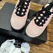 Fortok Chanel Velvet Calfskin Mixed Fibers CC Sneakers 38 Pink - 5