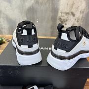 Fortok Chanel Velvet Calfskin Mixed Fibers CC Sneakers 38 White - 6