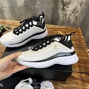 Fortok Chanel Velvet Calfskin Mixed Fibers CC Sneakers 38 White - 5