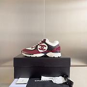 Fortok Chanel 23C CC Logo Sneakers Black/White/Burgundy - 1