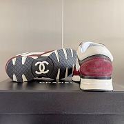 Fortok Chanel 23C CC Logo Sneakers Black/White/Burgundy - 4