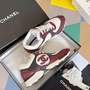 Fortok Chanel 23C CC Logo Sneakers Black/White/Burgundy - 2