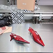 Fortok MiuMiu 2023 Patent Leather Slingbacks in Red - 2