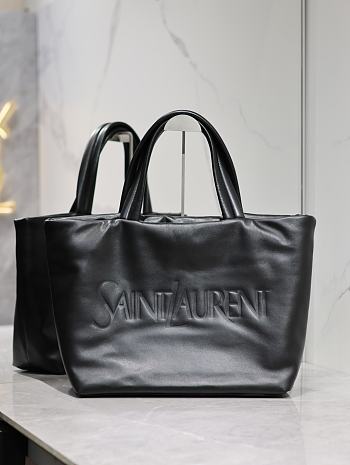 Fortok Saint Laurent Logo Debossed Large Tote Bag 379269 50×43×17cm