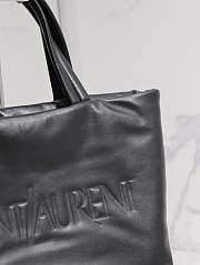 Fortok Saint Laurent Logo Debossed Large Tote Bag 379269 50×43×17cm - 3