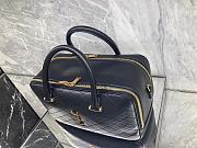 Fortok Saint Laurent Black Liya Zip-up Duffle Bag 31x16x13cm - 2