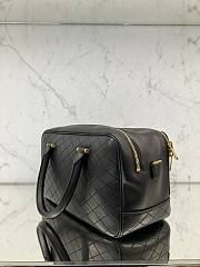 Fortok Saint Laurent Black Liya Zip-up Duffle Bag 31x16x13cm - 4